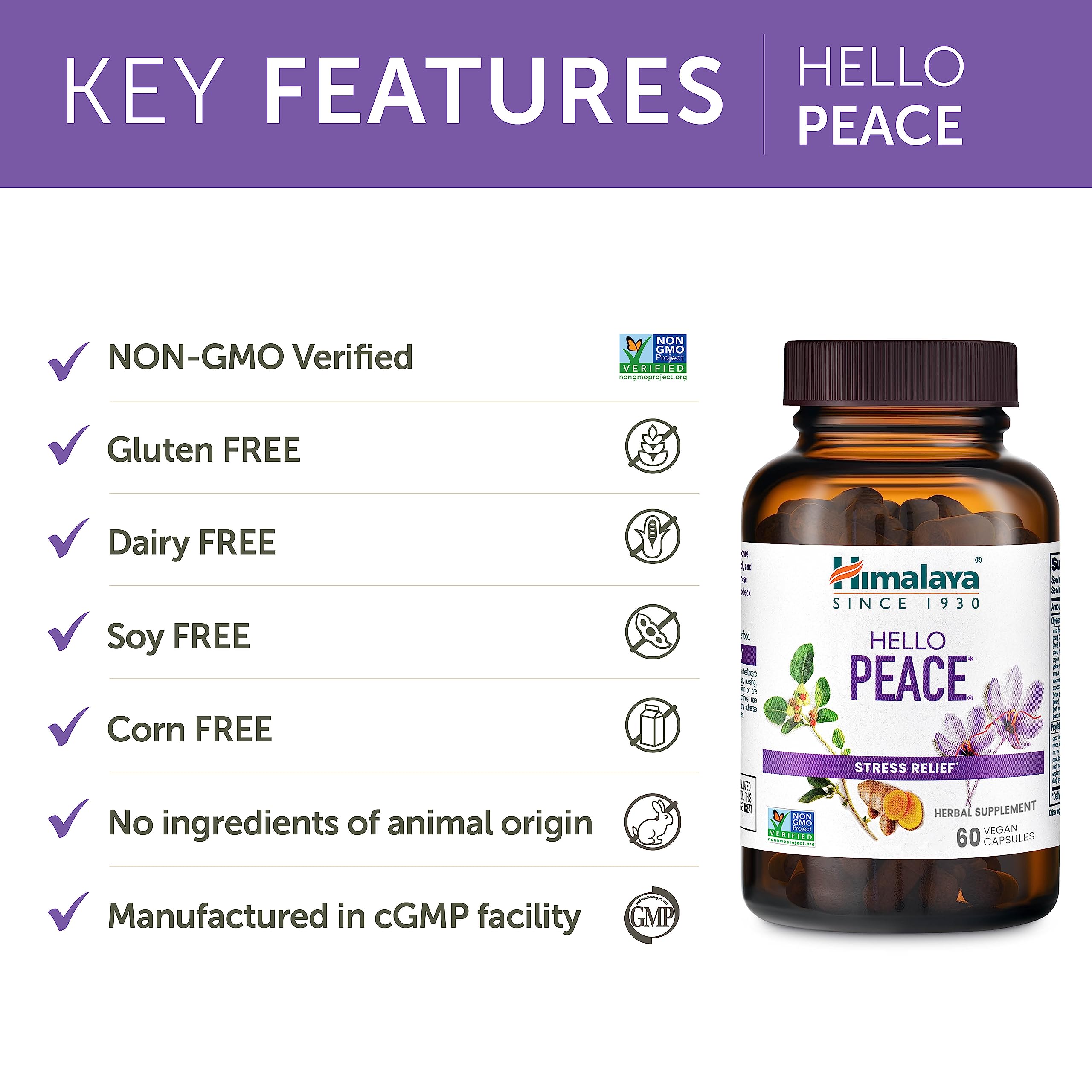 Himalaya Hello Peace box on kitchen counter suggests daily calm routine.