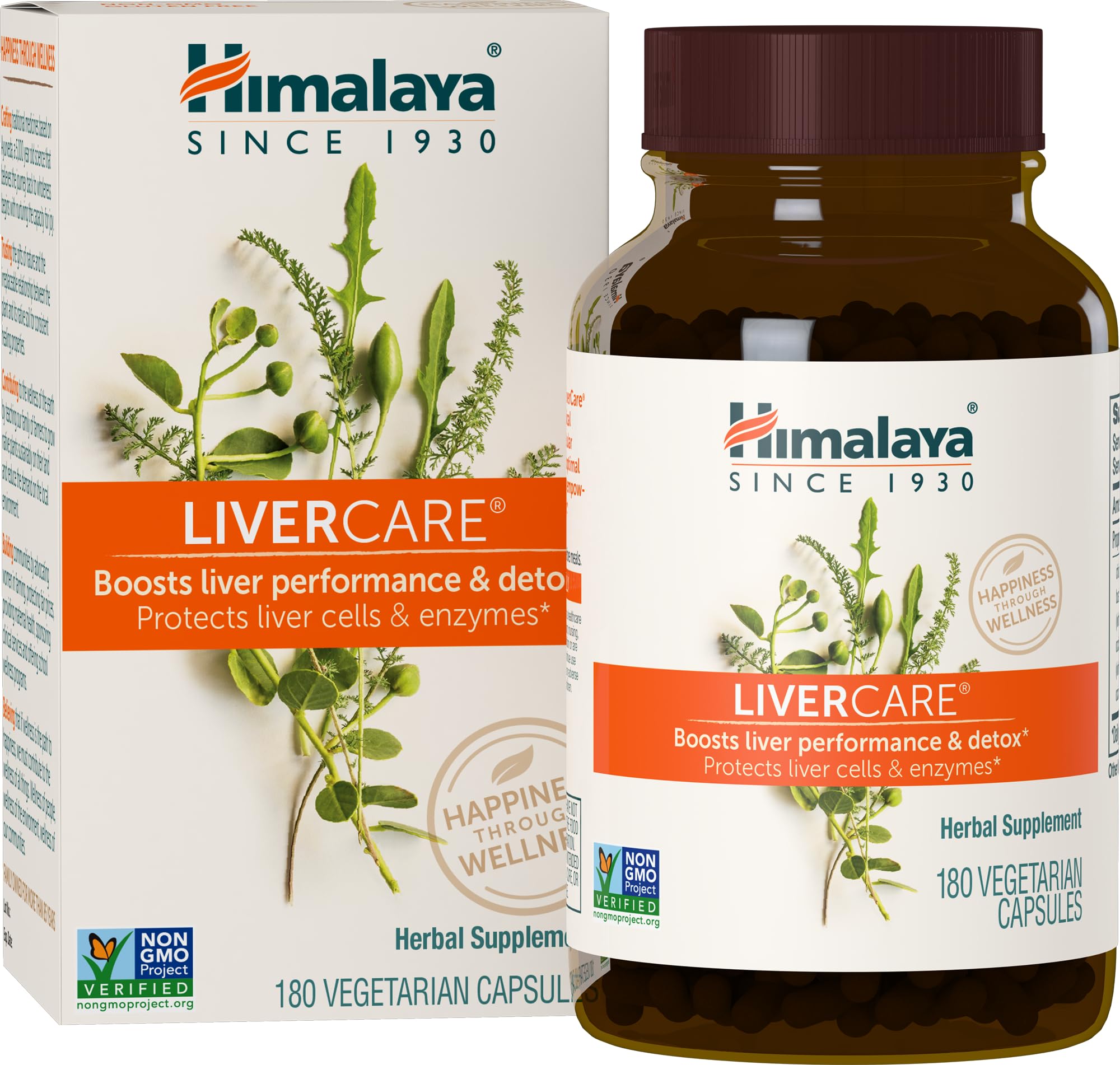 Himalaya LiverCare bottle close-up with capsules for daily detox support