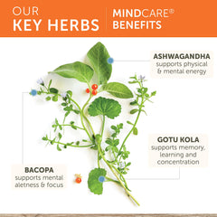 Himalaya MindCare packaging box highlights Ayurveda-inspired ingredients