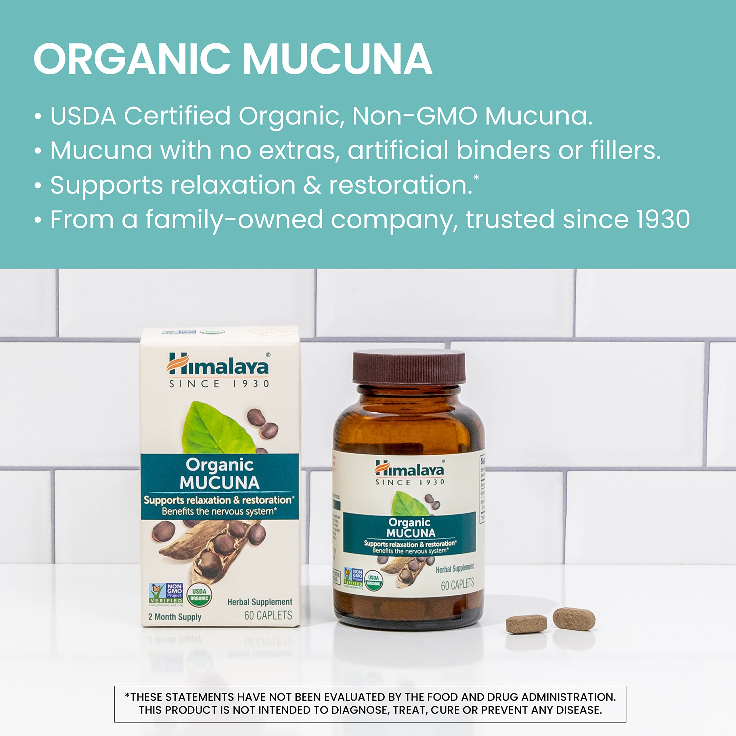Stem powder and extract focus: Himalaya Organic Mucuna Pruriens reflects Ayurveda-inspired blend.