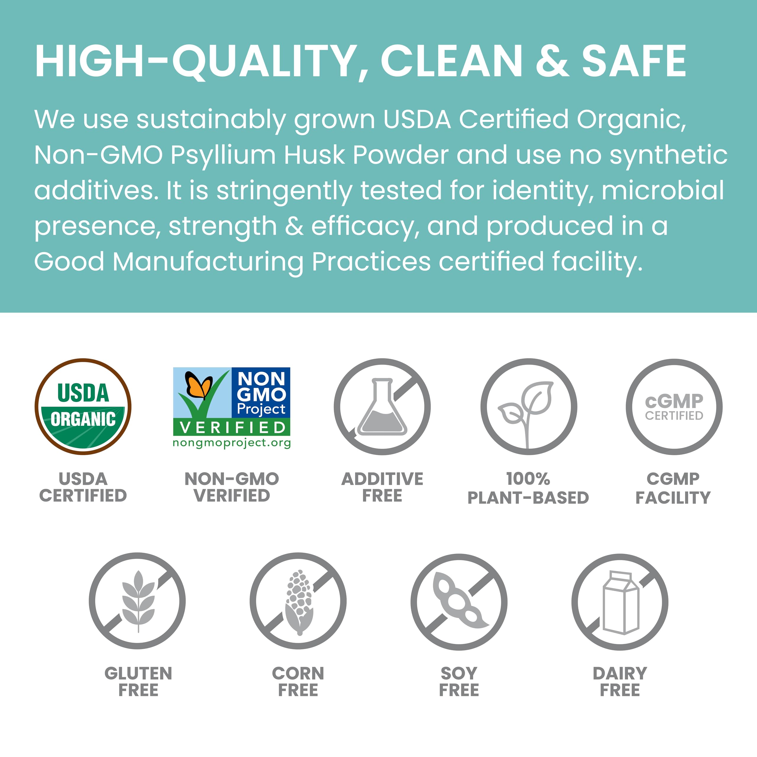 Himalaya Psyllium Husk Powder texture closeup with natural mucilage