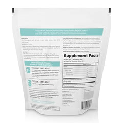 Himalaya Psyllium Whole Husk bottle beside a glass of water for easy use.