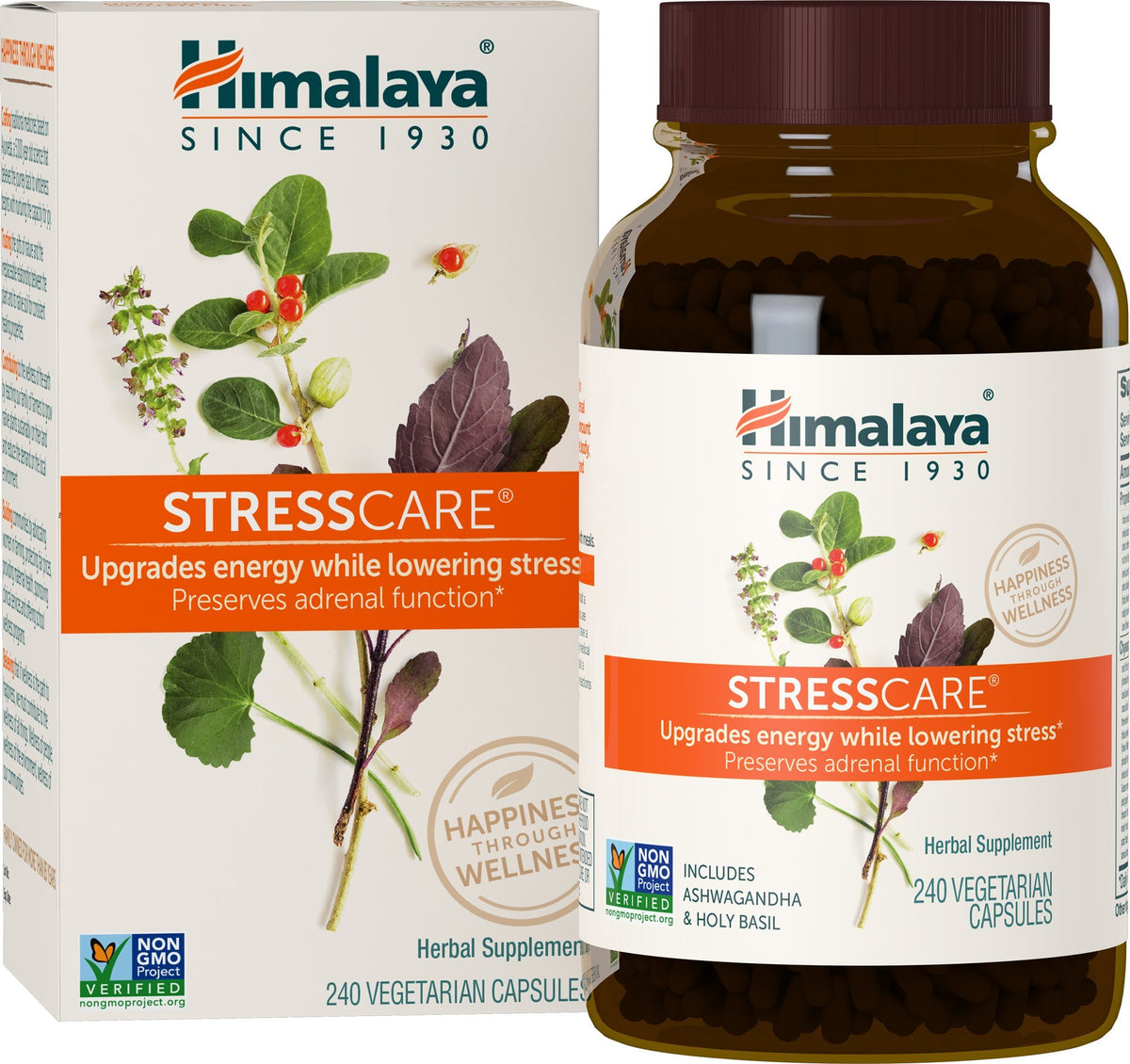 Himalaya StressCare bottle front for daily stress support with herbal blend