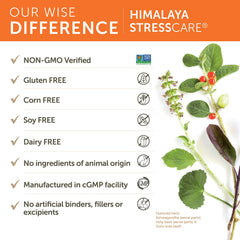 Himalaya StressCare ingredients bottle detail supports daily resilience