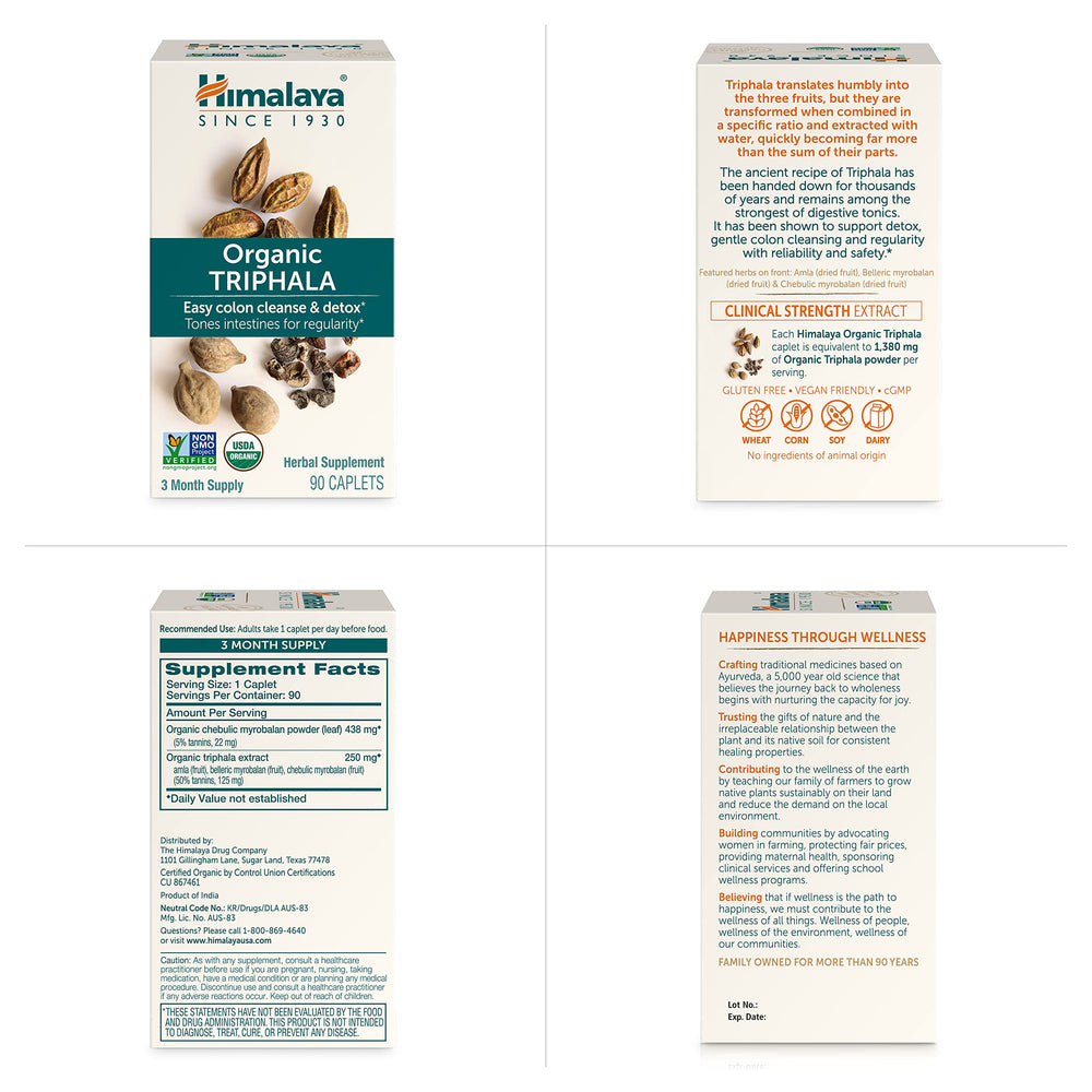 Himalaya Triphala capsules in a daily wellness routine setting