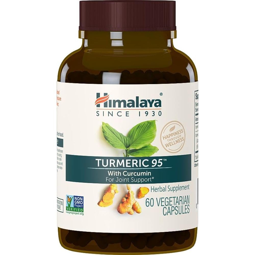 Himalaya Turmeric 95 ingredient panel shows clean, pepper-free formulation