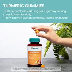 Himalaya Turmeric Gummies two-daily-doses image promoting an easy routine