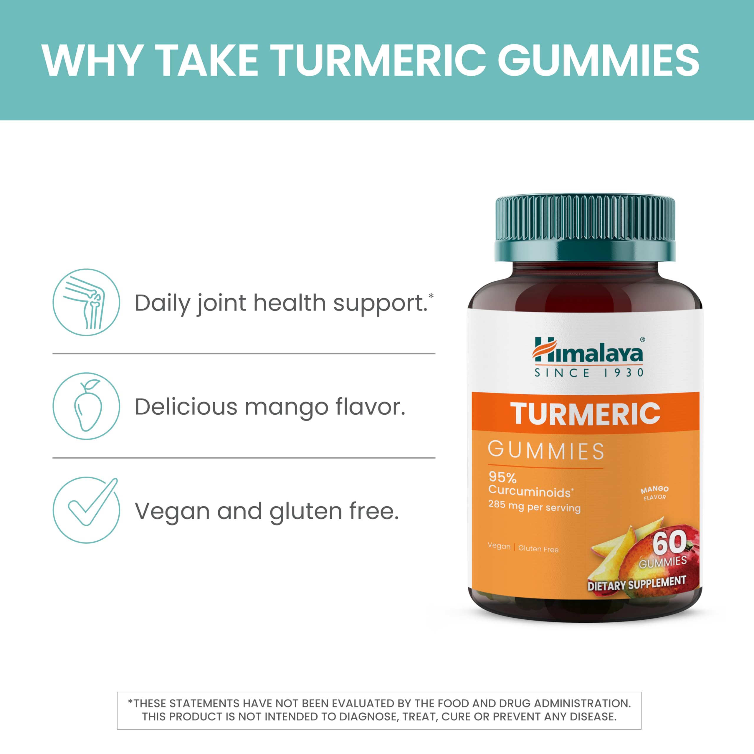 Himalaya Turmeric Gummies vegan gluten-free label for clean plant-based choice