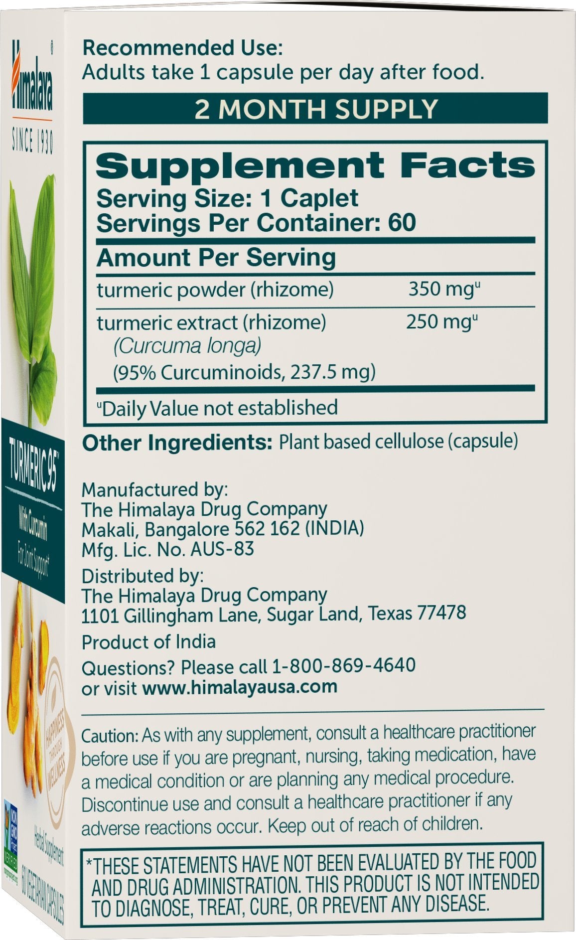 Himalaya Turmeric 95 two-pack displayed for extended supply