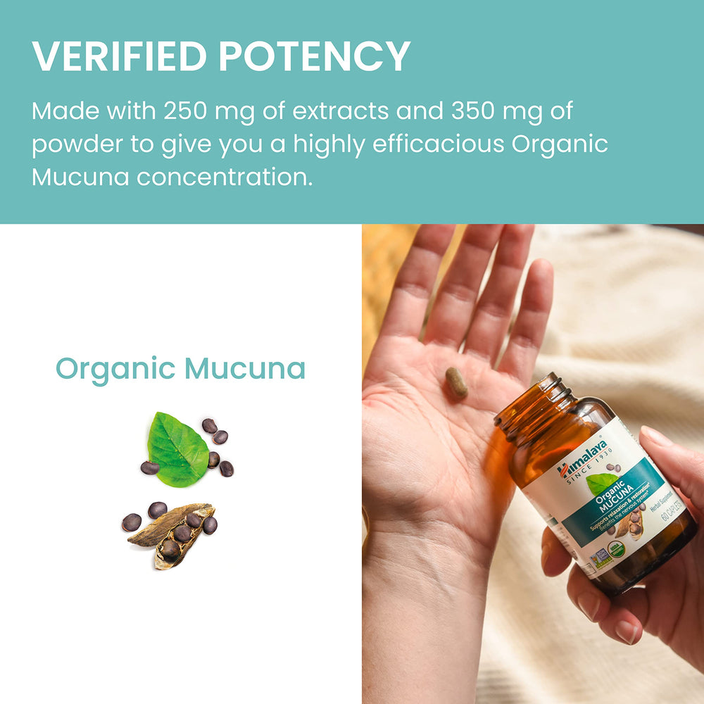 Himalaya packaging communicates vegan, non-GMO, gluten-free dietary-friendly supplement.