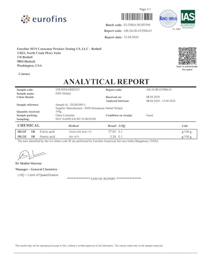 Himalayan Herbal Shilajit resin mineral rich content emphasized