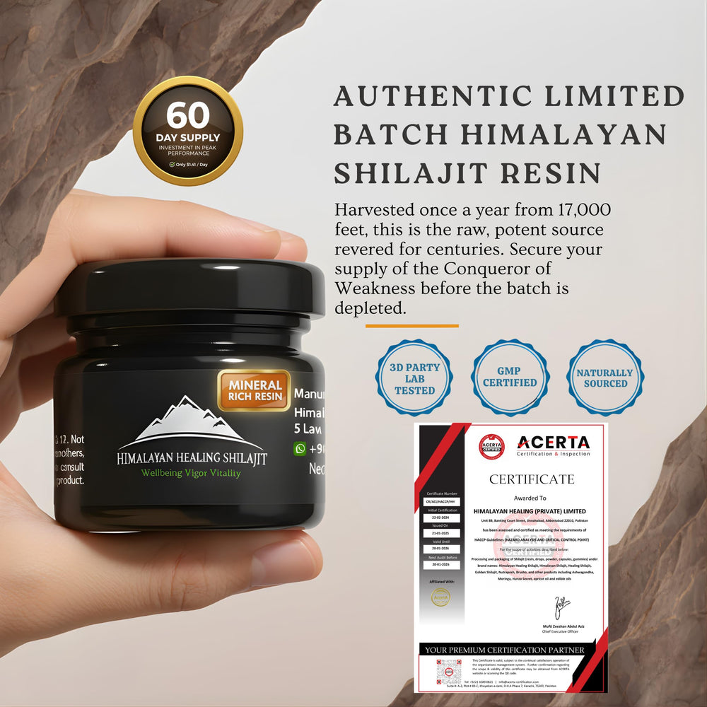 Himalayan Shilajit Gold Grade resin pouring into glass for quick absorption and focus