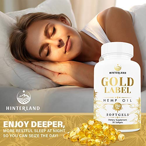 60-day guarantee card included with Hinterland Verlag Gold Label hemp softgels