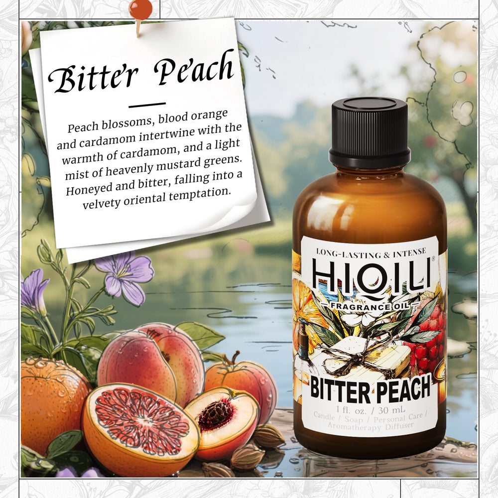HIQILI Bitter Peach Fragrance Oil dropper for precise DIY measurement