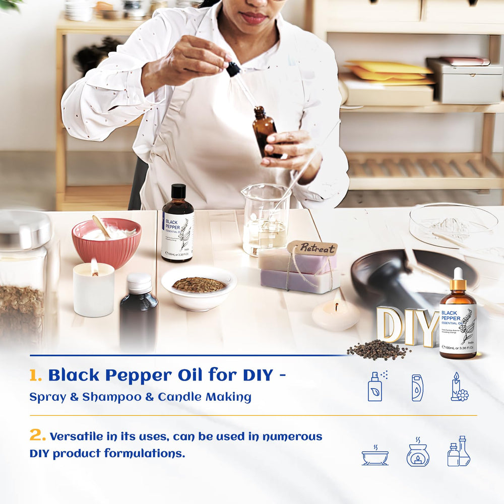 HIQILI Black Pepper Oil candle-diy concept highlights scent layering in home crafts