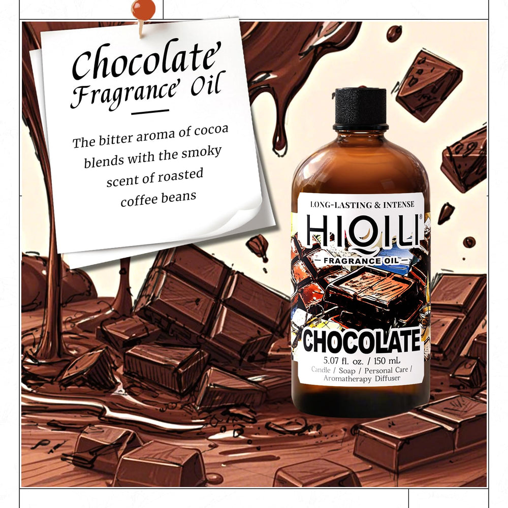 HIQILI Chocolate Fragrance Oil diffusion fills rooms with warm scent.