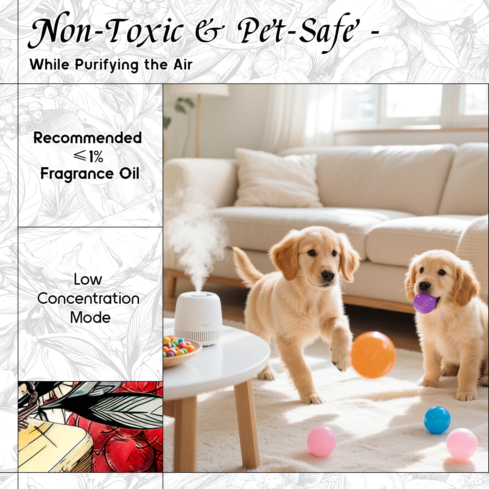 Pet-safe formulation emphasized, suitable for homes with pets.