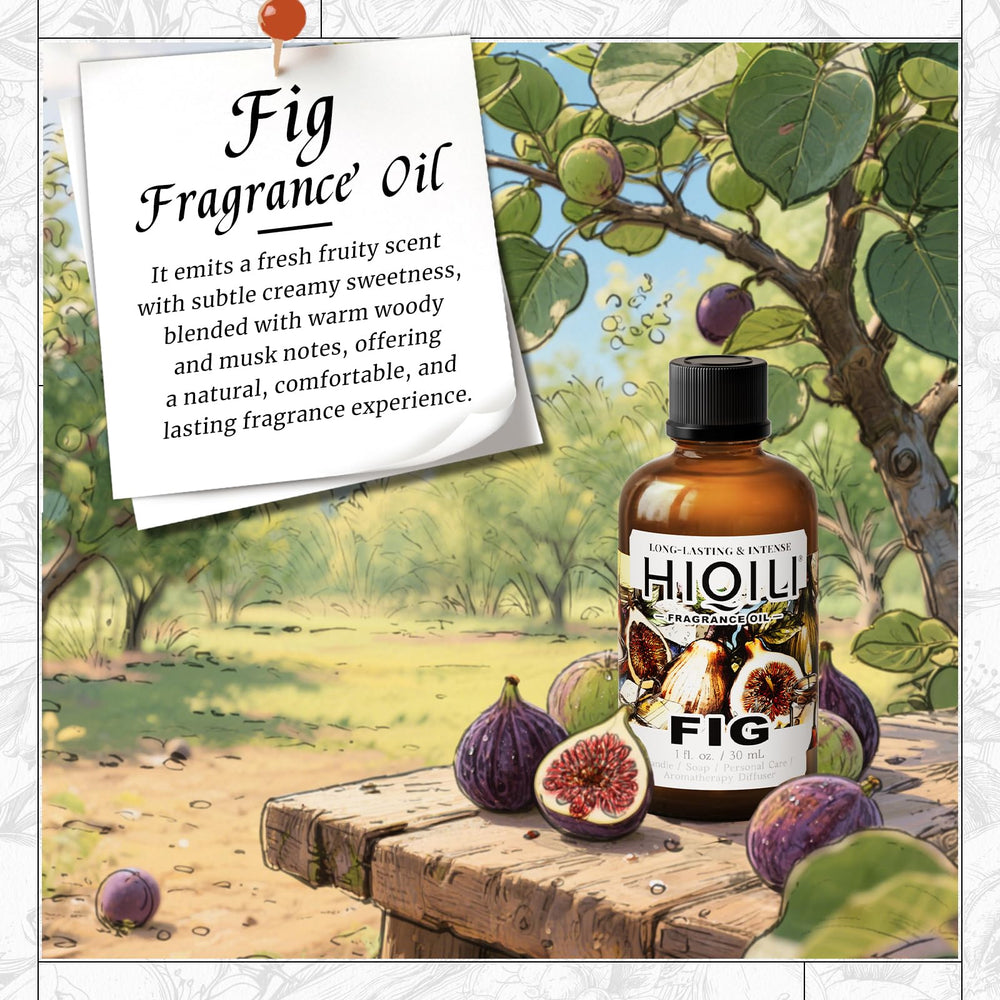 HIQILI Fig Fragrance Oil used in candle making for lasting notes