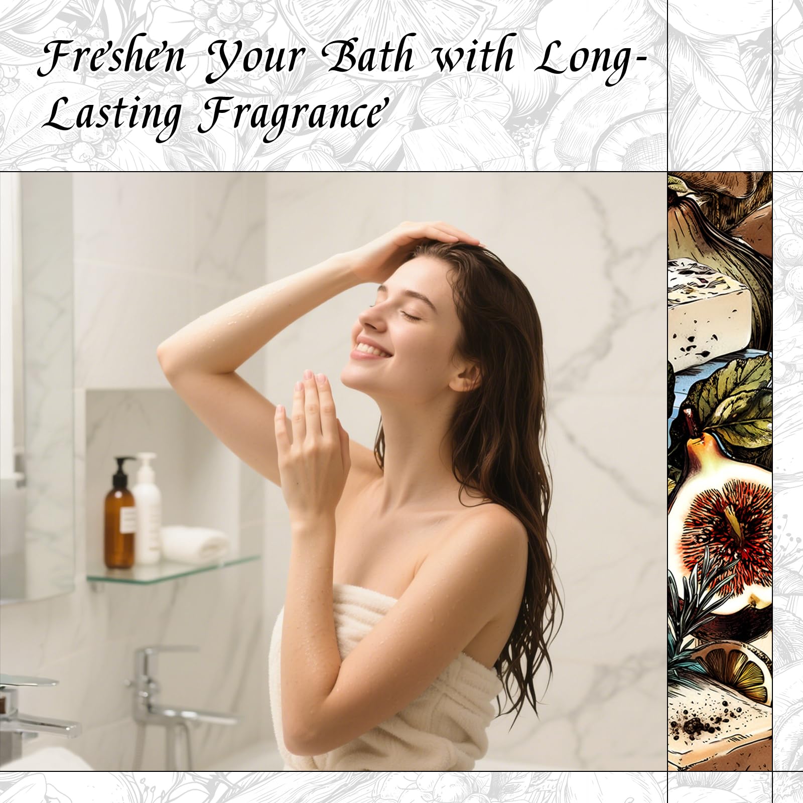 HIQILI Fig Fragrance Oil added to soaps for gentle aroma