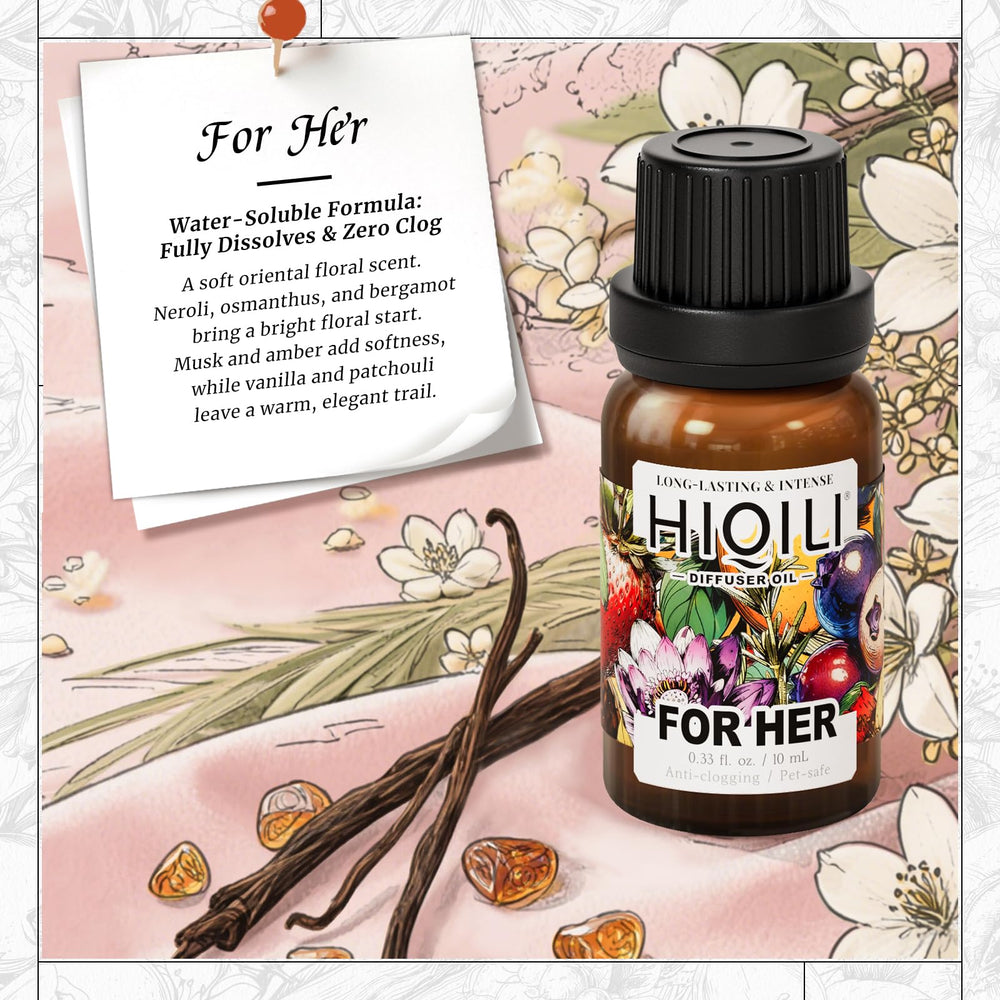 HIQILI for Her diffuser oil promotes fast, even diffusion in large rooms.