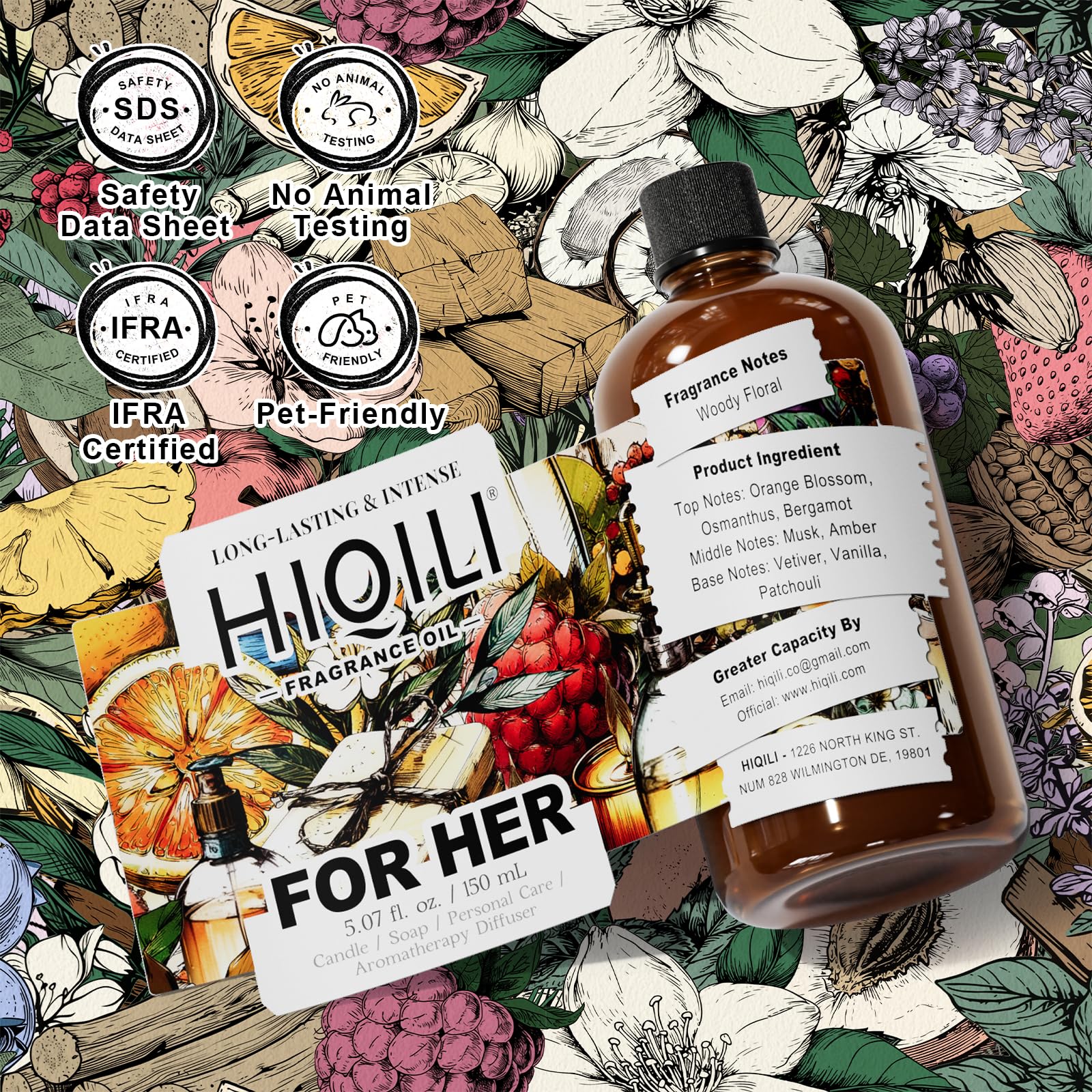 HIQILI For Her fragrance oil gift-set-ready packaging inspires thoughtful presents.