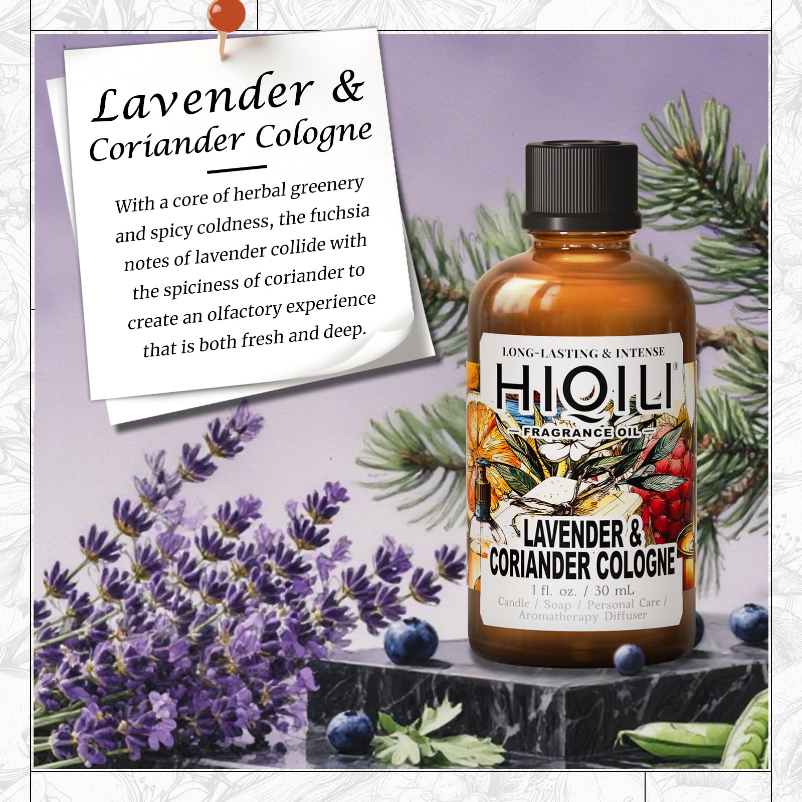 HIQILI Lavender & Coriander diffuser mist creates a calming hotel-like ambience