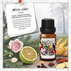 HIQILI Misty Cedar diffuser oil with diffuser demonstrates even diffusion