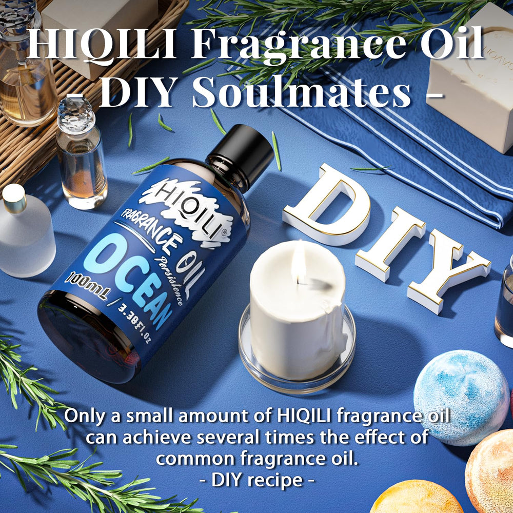 HIQILI Ocean Essential Oil shown in diffuser usage for room refreshment.