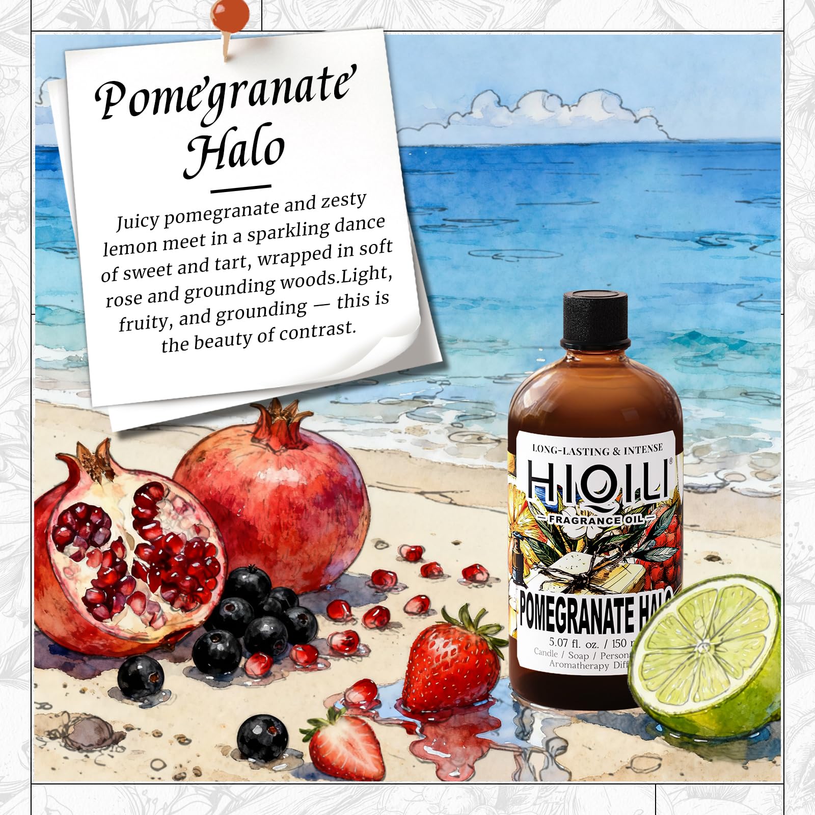 HIQILI Pomegranate Halo dropper enabling precise fragrance dosing