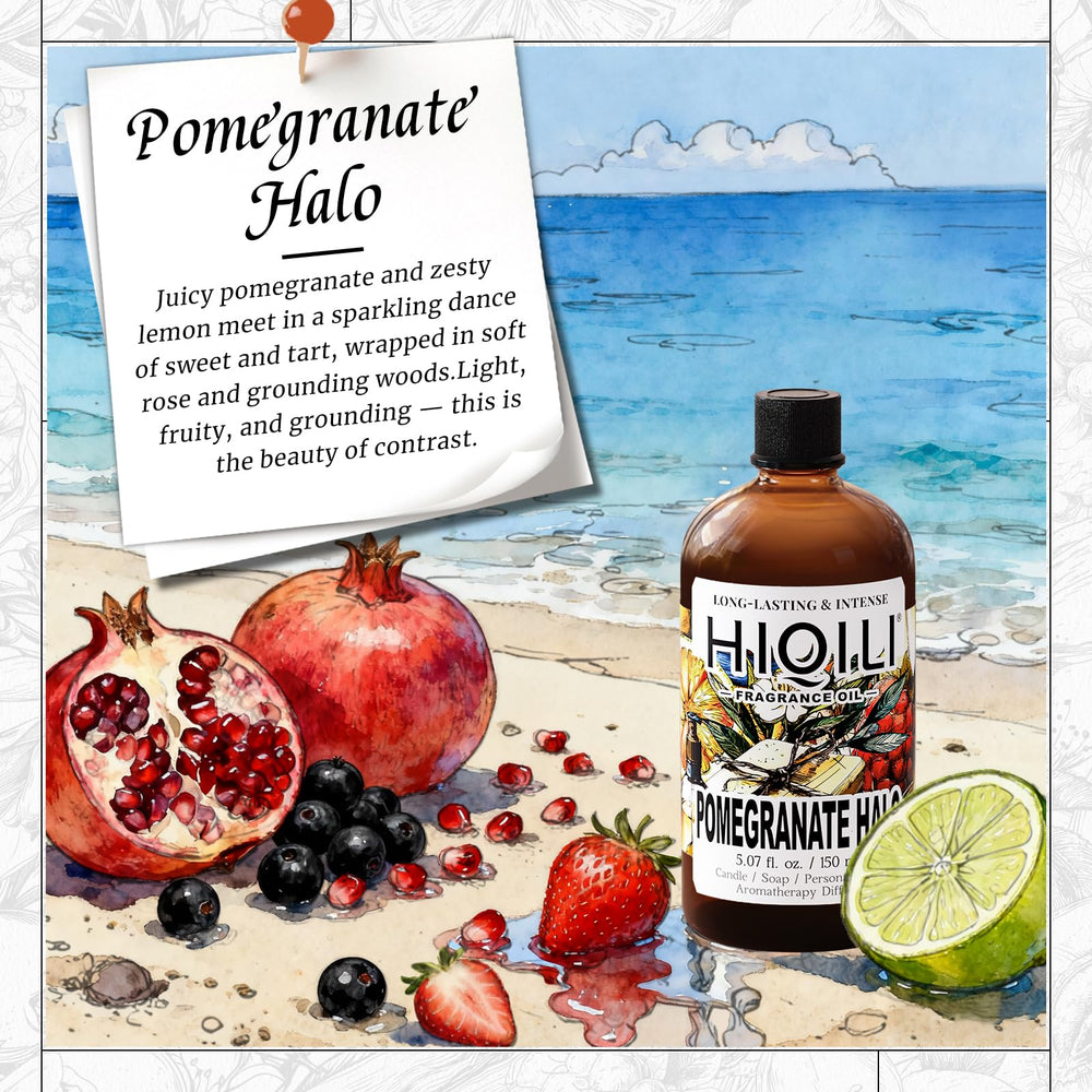 HIQILI Pomegranate Halo dropper enabling precise fragrance dosing