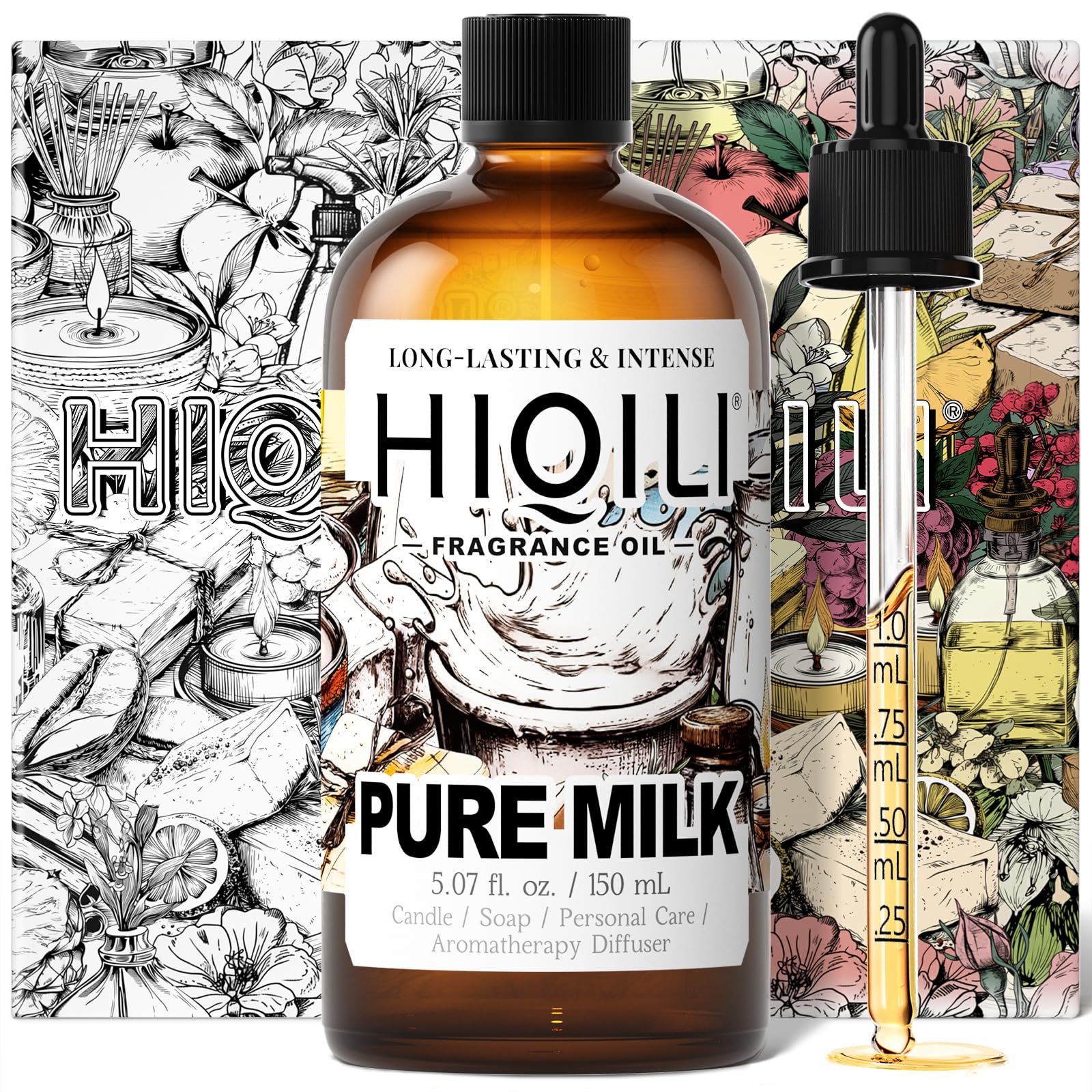 HIQILI Pure Milk fragrance oil for diffusers delivers a soft, long-lasting aroma.