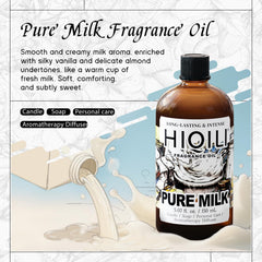 HIQILI Pure Milk fragrance oil for soaps adds creamy scent and skin-friendly notes.