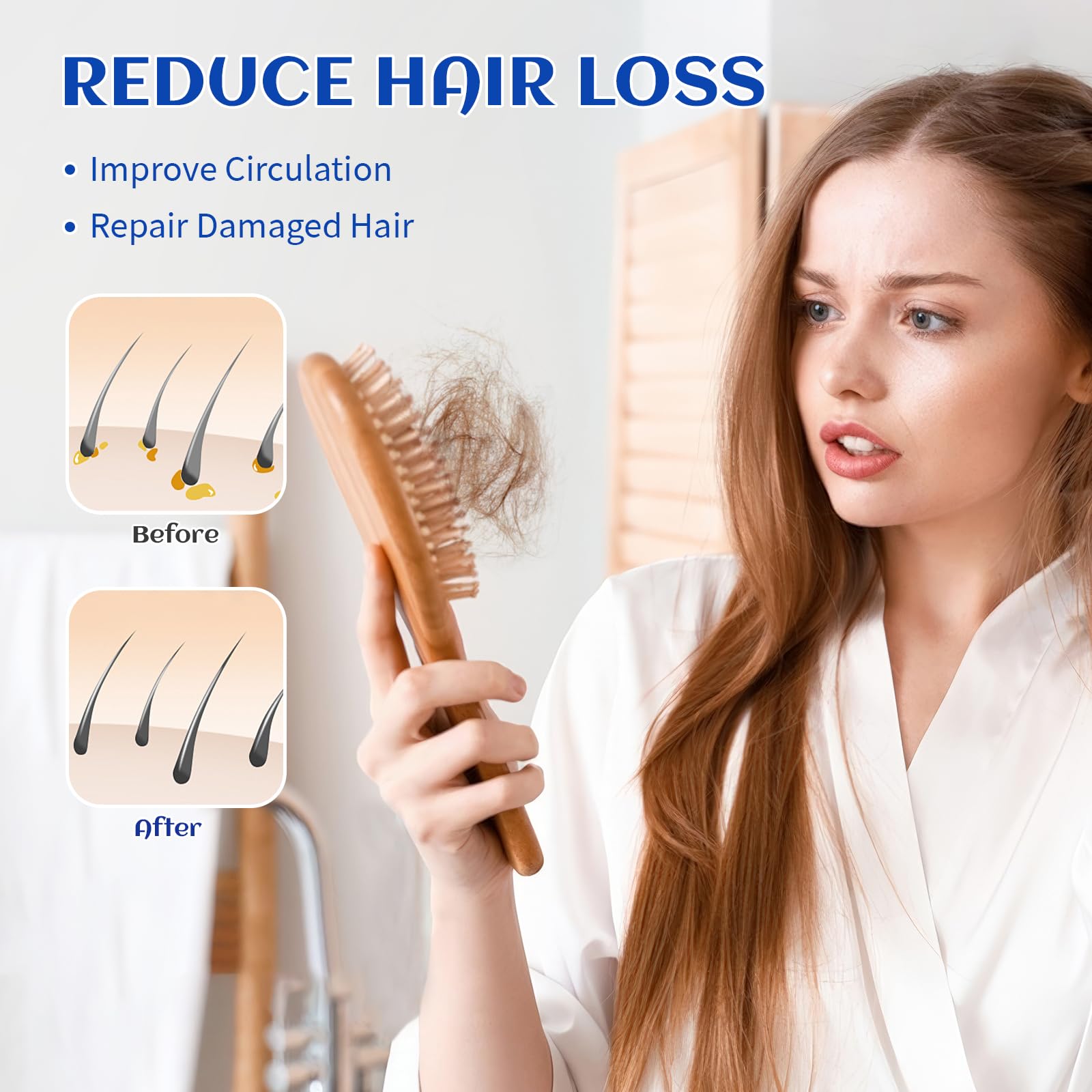 HIQILI Rosemary Oil in shampoo bottle—enhancing cleansing with a natural aroma.