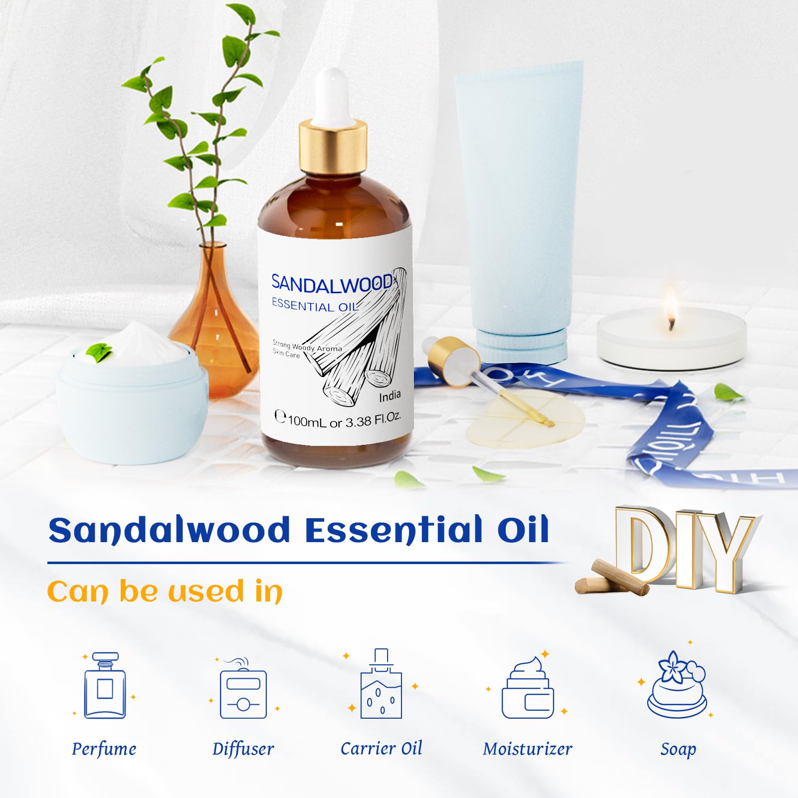 HIQILI sandalwood aroma in diffuser with two drops