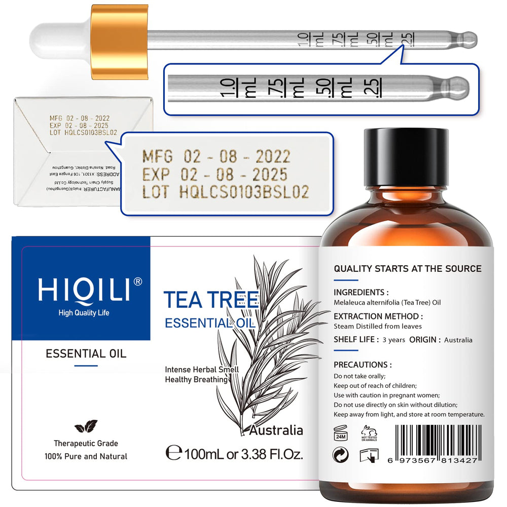 HIQILI Tea Tree Oil diffuser closeup for aromatic ambience.