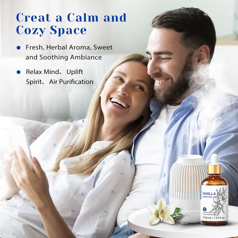HIQILI vanilla oil diffuser drift releasing a warm, relaxing scent.