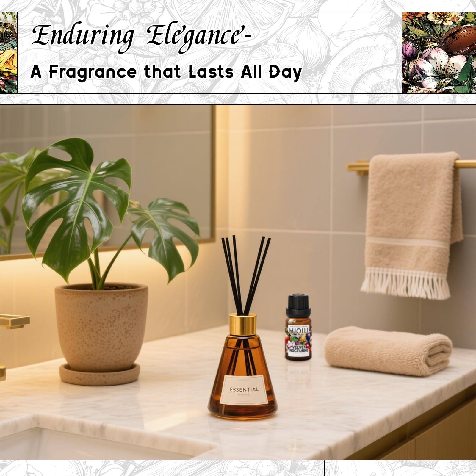 HIQILI Velvet Nocturne diffuser formula protects your diffuser and humidifier from buildup.