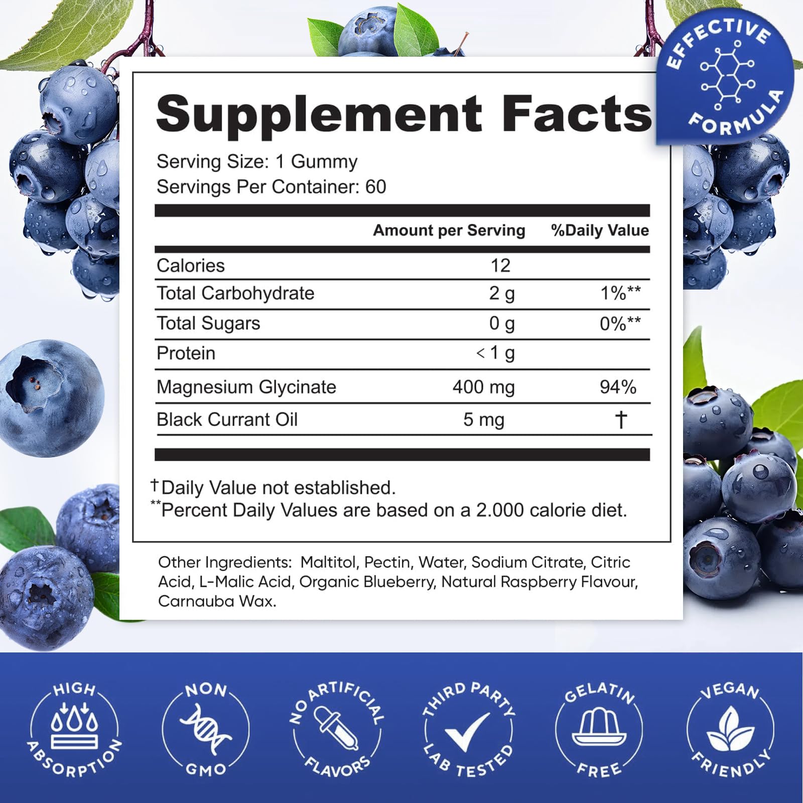 Hisokoi Blueberry Gummies close-up, chewy texture for easy daily intake.