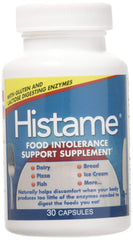 Histame bottle front view showing 30 capsules for digestive support