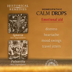 Historical Remedies Calm Drops travel-friendly slipcase fits in pocket.