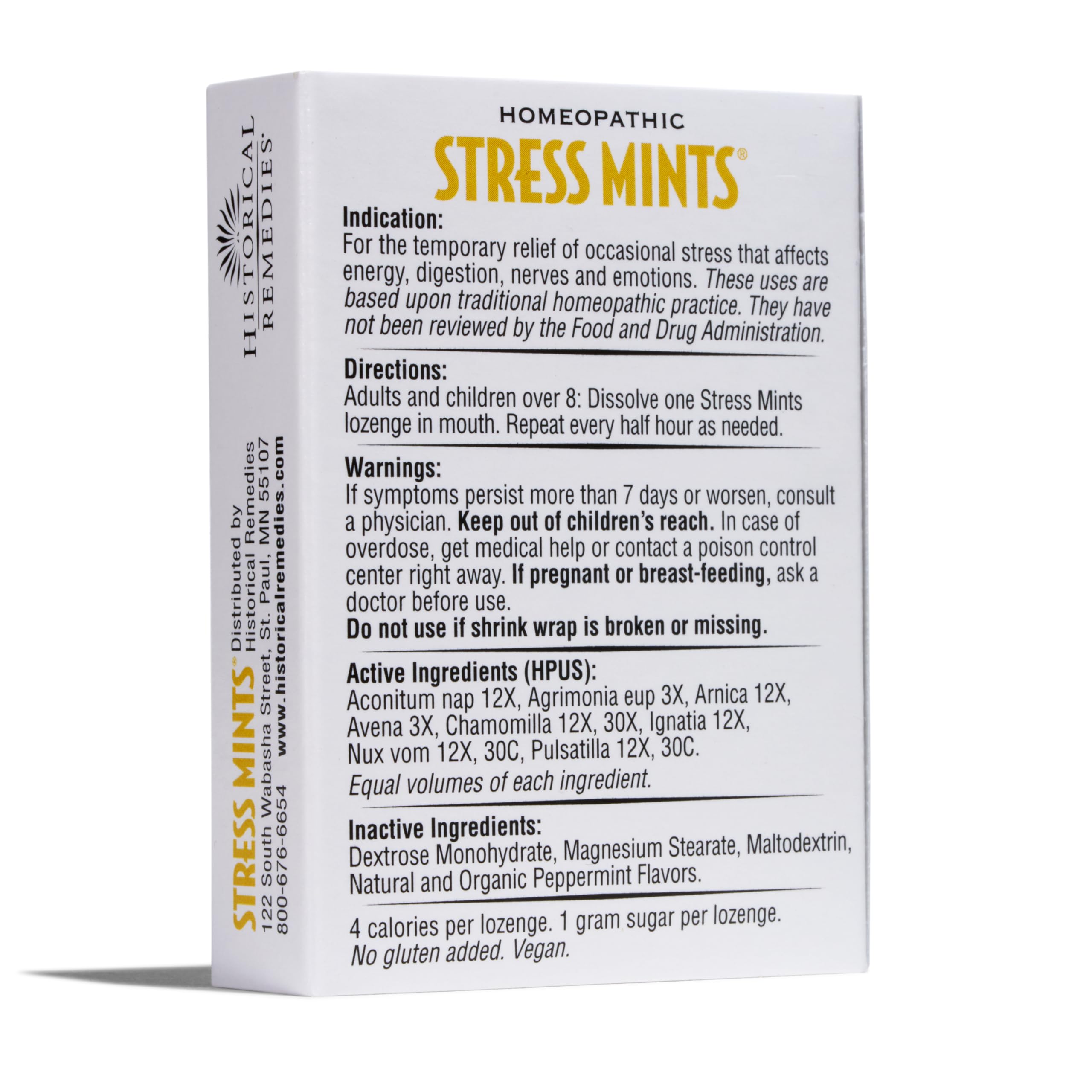 Historical Remedies Stress Mints eco-friendly packaging communicates sustainable design for mindful living