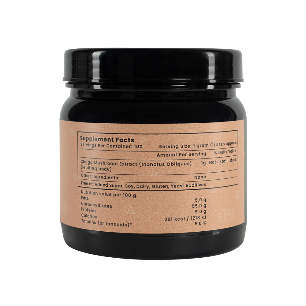 HITT Chaga powder mix into coffee for warm elevation.