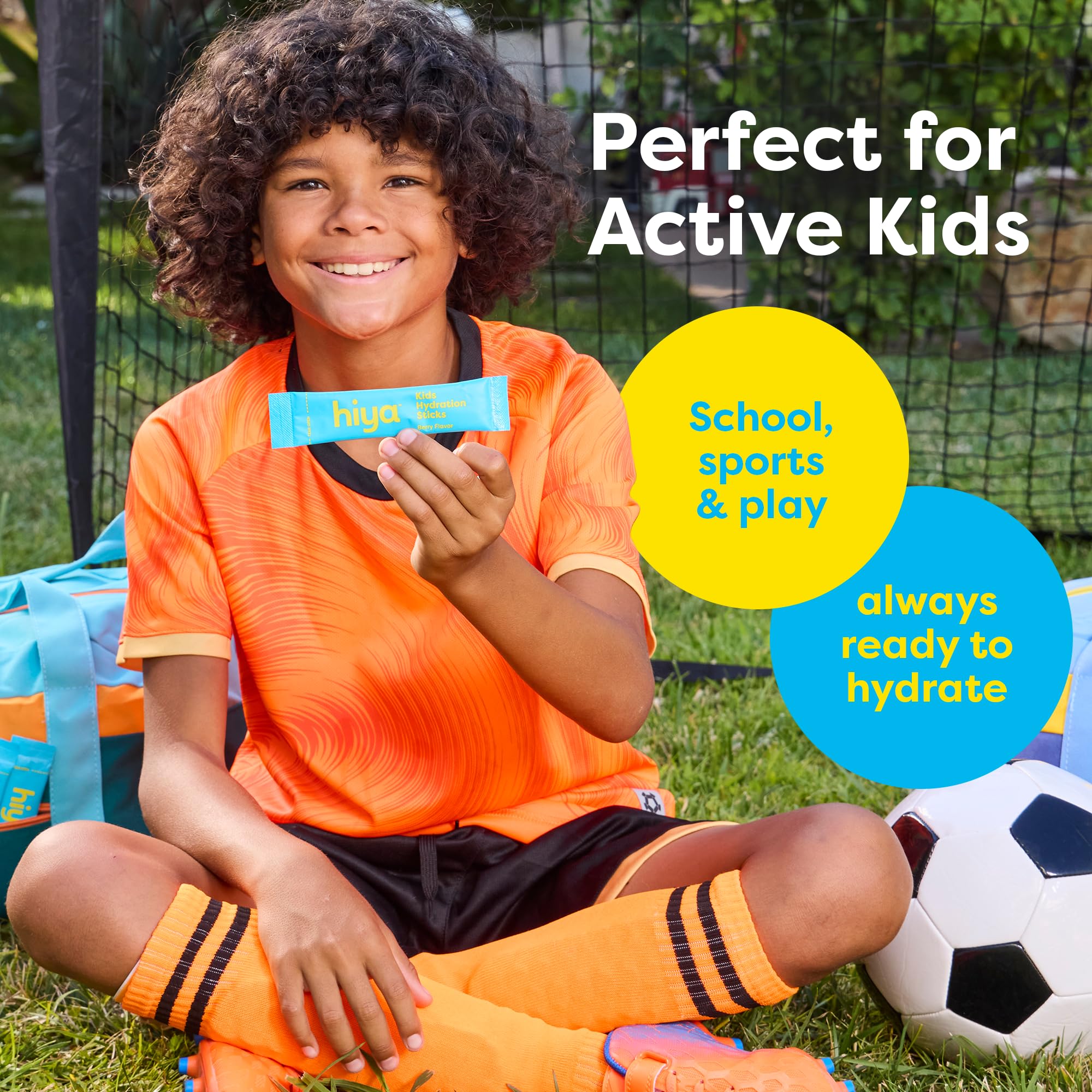 Hiya Kids real fruit powders deliver natural berry flavor without added sugar.