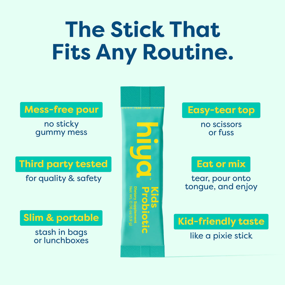 Hiya Kids Probiotic third-party testing badge for safety and purity