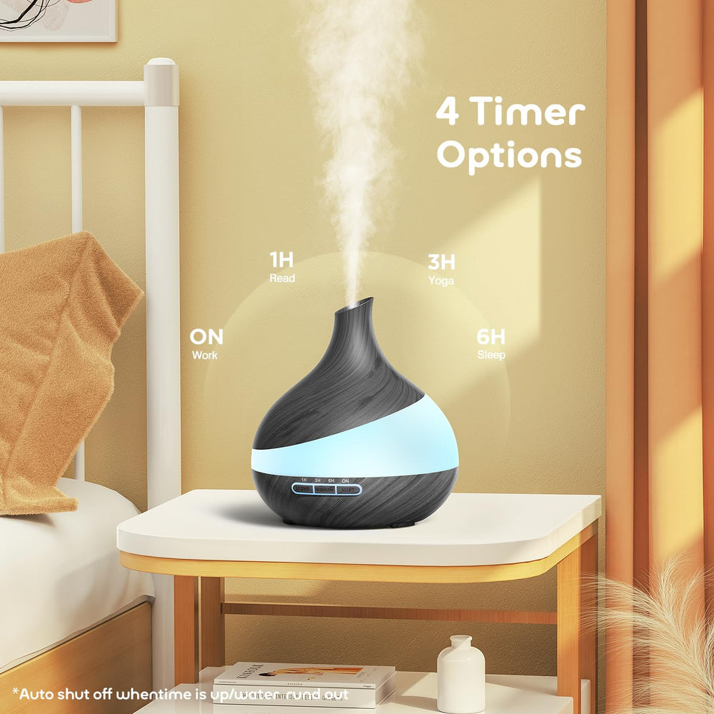 HJTHJT diffuser night light provides a gentle bedroom glow.