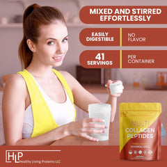 Healthy Living Proteins bottle pouring into coffee demonstrates effortless daily mix.