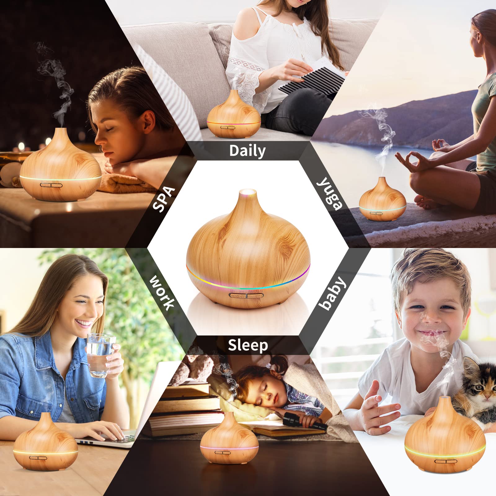 HLS Aroma Diffuser quiet operation for study or rest