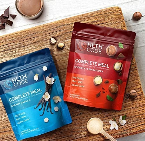 HLTH CODE Low-carb energy bottle suggesting impact on cravings and sustained energy