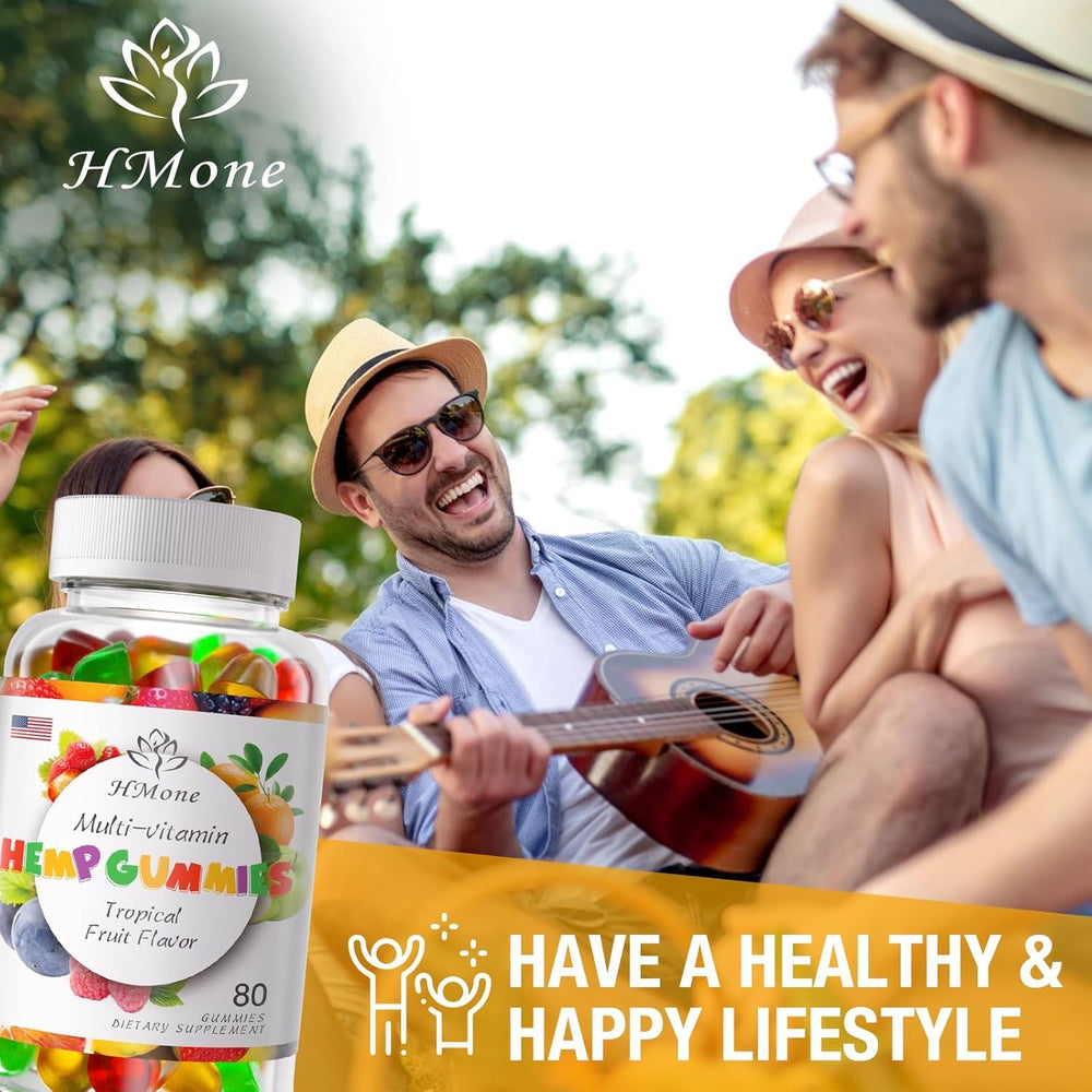 HMone hemp gummies 3-pack viewed together for daily use