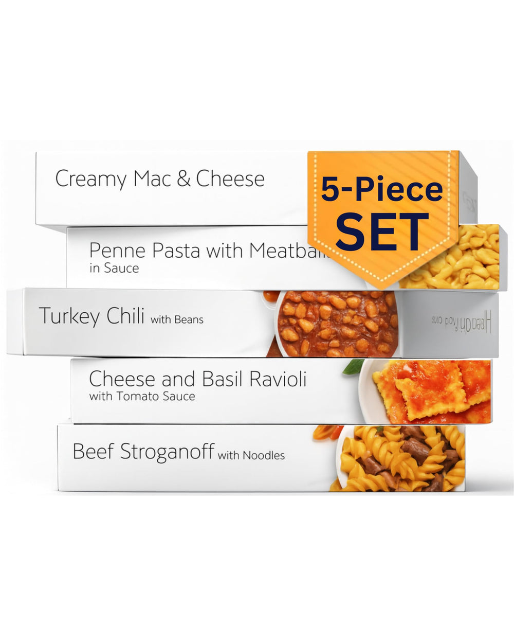 HMR Entrees 5-pack Mac & Cheese in a bowl, comforting quick dinner option.